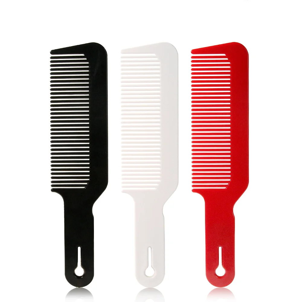 Friseur Haarschnitt Kamm Tragbare Öl Kopf Clipper Kamm Breite Zahn Flache Top Kamm Hitzebeständige Friseur Haar Styling Werkzeug Image