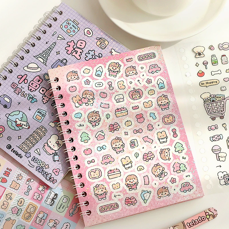 Mr Paper, Little Noga Sticker Book Series Stickerbuch Scrapbooking Aufkleber Student Stationery Supplies billiges Kawaii-Briefpapier Image
