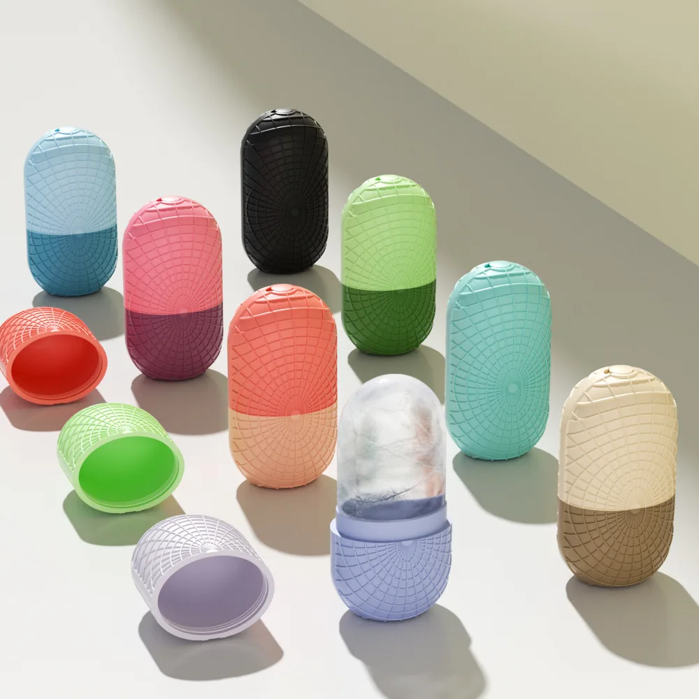 Silikon Tabletts Schönheit Lifting Eis Ball Gesicht Massager Contouring Eye Roller Gesichts Behandlung Reduzieren Akne Hautpflege Werkzeug Image
