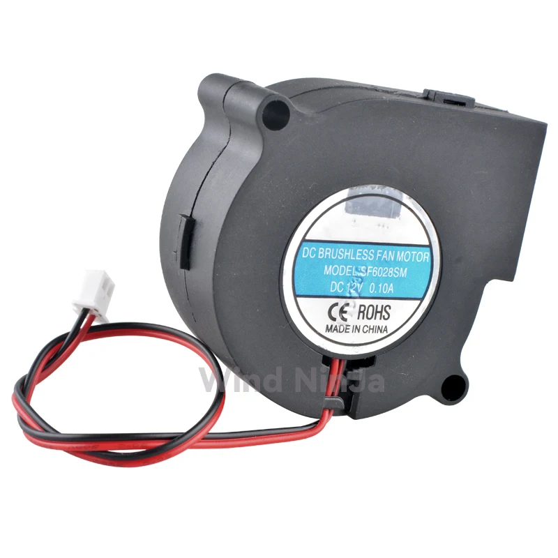 SF6028SM 6 cm 60 mm Gebläse 60 x 60 x 28 mm DC12 V 0,10 A Radialventilator Lüfter für Ofen-Luftreiniger Image