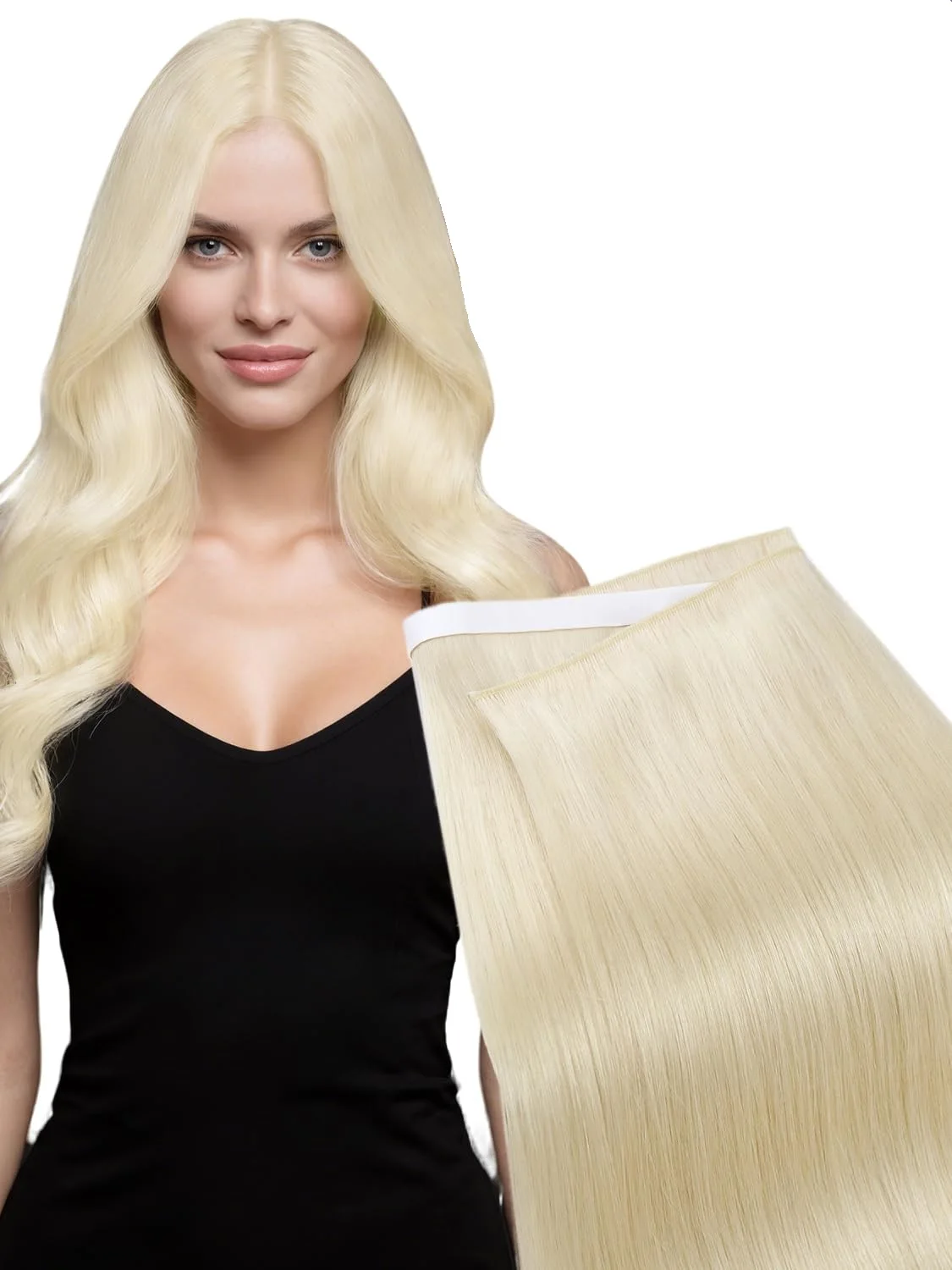 Moresoo Tape in Weft Hair Extensions Genius Weft 50G One Piece Long Tape Weft Invisible Skin Wef Echthaarverlängerungen Natural Image