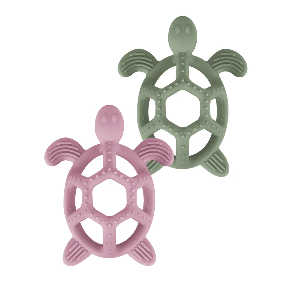 1PC/2PCS Baby Silikon Beißring Schildkröte Form Molaren Spielzeug Weiche Silikon Spielzeug für Babys Easy-Grip dusche Spielzeug Baby Geschenk