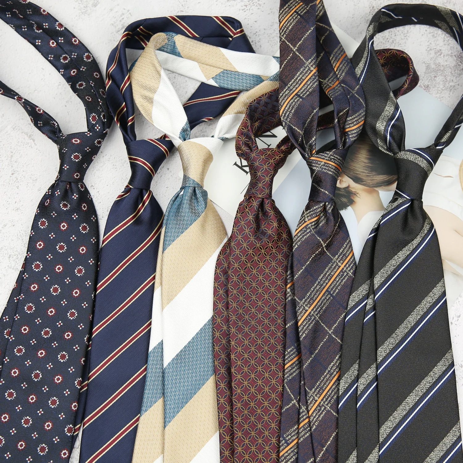 8 cm Luxus-Krawatte für Herren, Business-Jacquard-Krawatte, Corbata, Vintage-Accessoires, Bräutigam-Anzüge, formelle Herren-Geschenke, Krawatten Image