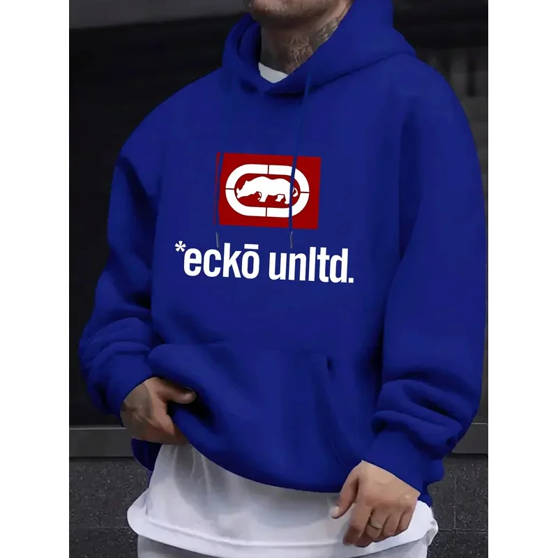 Herren-Hoodie mit Grafik „Ecko Unlimited“ – lässiger Pullover mit langen Ärmeln, regulärer Passform, lässiger Herbst/Winter-Hoodie