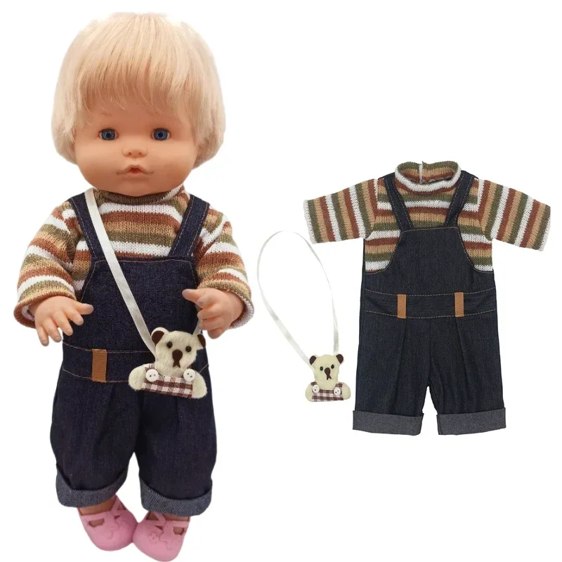 35 cm Babypuppe, rosa Kleidung, Hose, passend für 38 cm große Puppe Nenuco Ropa Y Su Hermanita Mantelhose