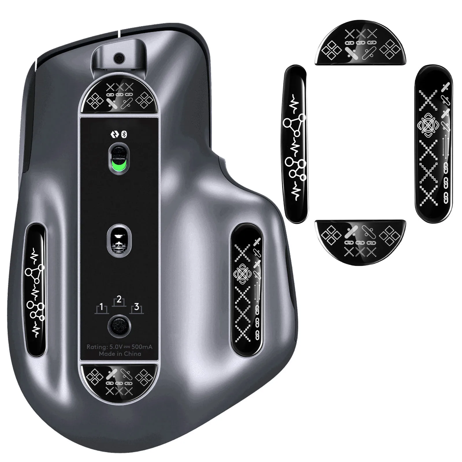 Glas-Mausschlittschuhe für Logitech MX Master 3/3s, Mausfüße, Pads, glatt, langlebig, schlank, 2,5D, gebogene Kante, Mauszubehör Image