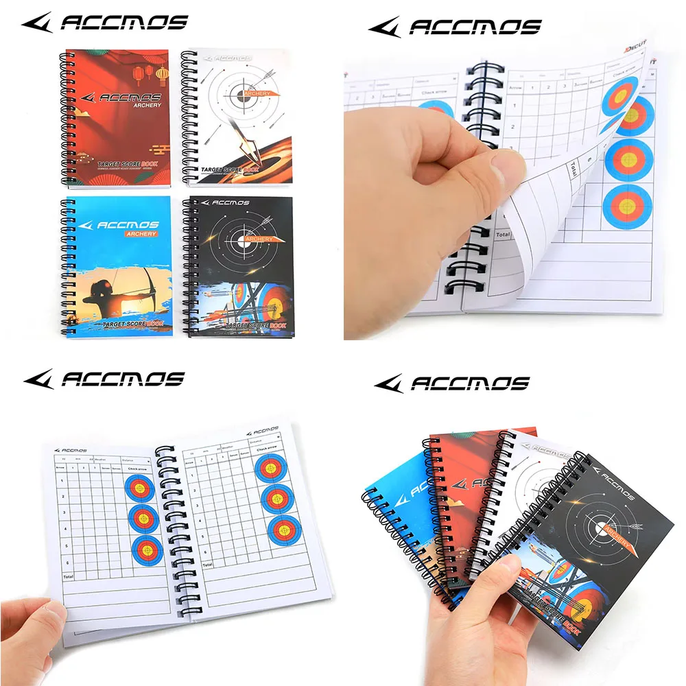 ACCMOS Jotter Bogenschießen Scoring Book Target Score Notebook Daily Shooting Points Race Score Pocketbook Target Rings Score Workbook Image