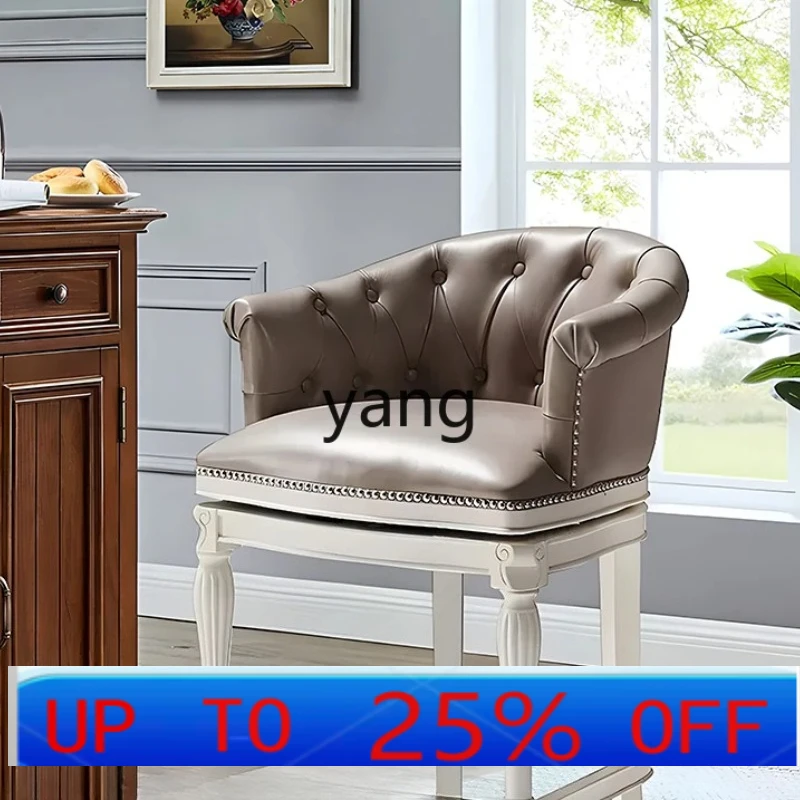 LTT Massivholz Drehbarer Barhocker Hoher Stuhl für Zuhause Café Internet-Berühmtheit Esstischhocker Praktischer Hochstuhl Image