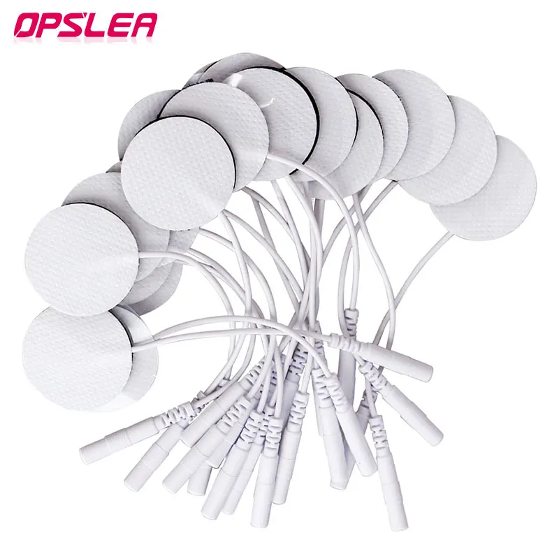 50/100Pcs 3cm Runde Vlies Elektroden Pads Für Zehn EMS Muskel Stimulator Akupunktur Massage Wiederverwendbare Massage aufkleber Gesundheit Image