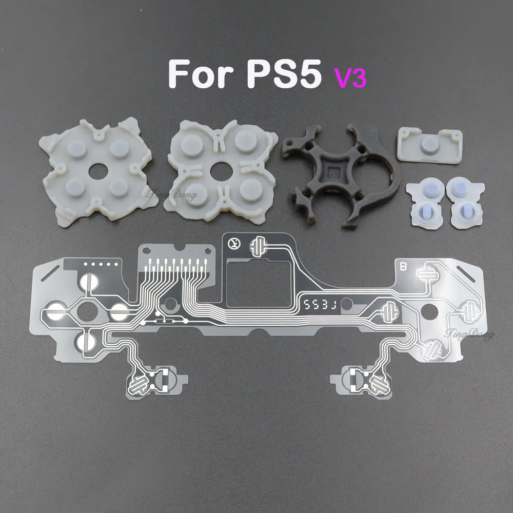 1Set Für PS5 BDM-010 020 030 Leitfähigen Film Silikon Gummi Taste pad Für PS5 V1 V2 V3 Controller Image