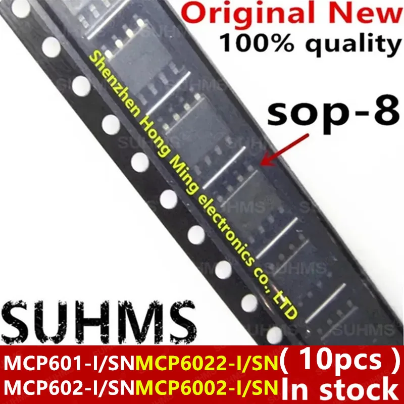 (10 Stück) 100 % neu MCP601-I/SN MCP602-I/SN MCP6022-I/SN MCP6002-I/SN MCP601 MCP602 MCP6022 MCP6002 SOP-8 Image