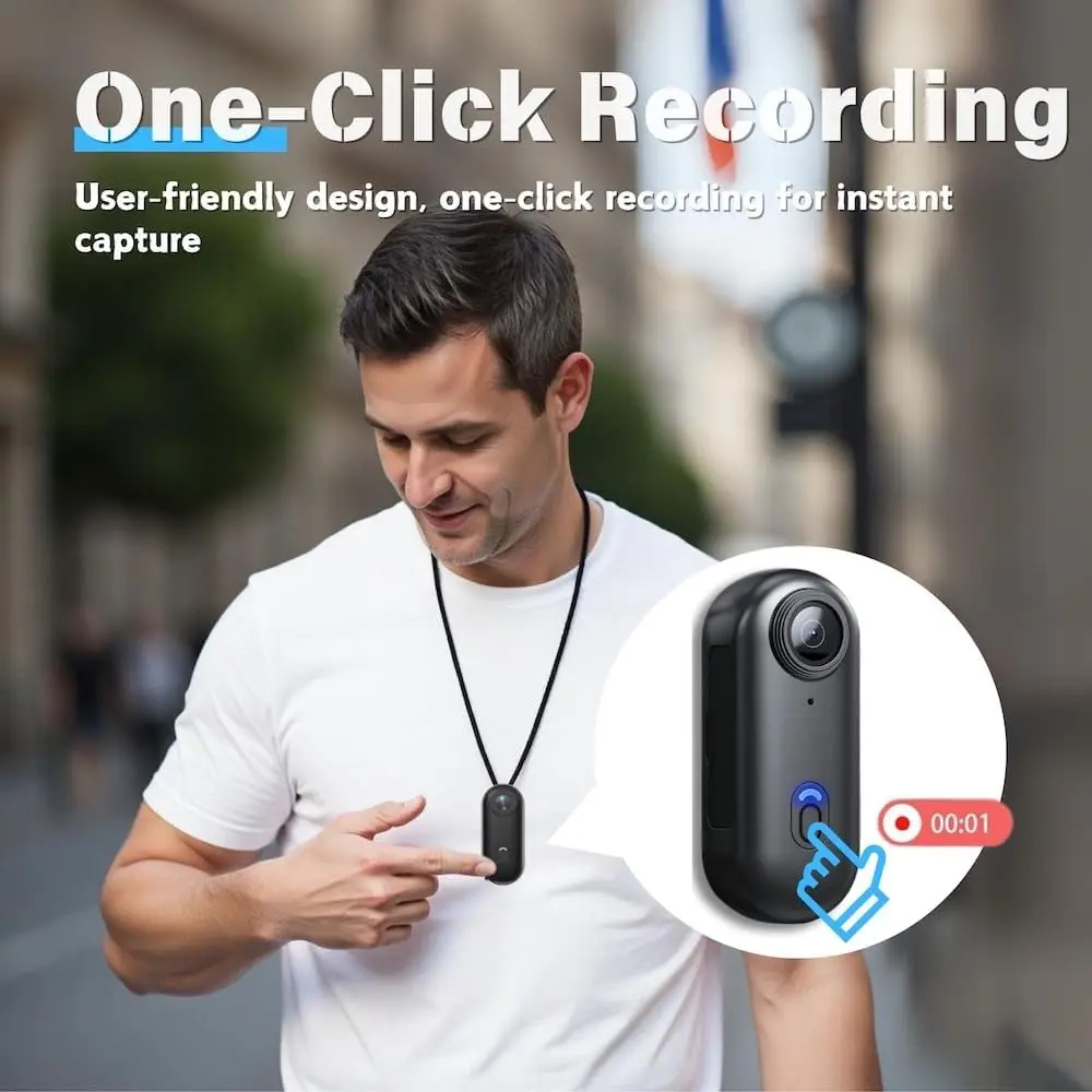 4K HD Mini Vlog Kamera mit WiFi Wireless Portable Action Body Cam für Sport Reisefotografie Taschenformat Videorecorder Image