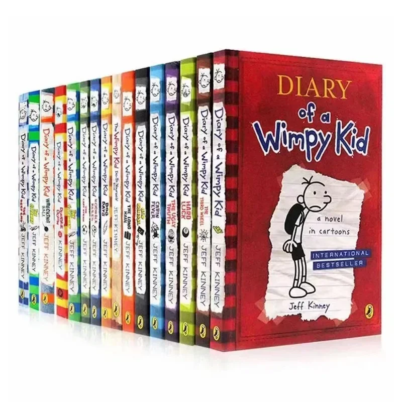 10 Bücher 1-1/4-20 Bände Tagebuch von Wimpy Kid Englisch Buch Tagebuch von Wimpy Kid Kinder Fiction Bücher