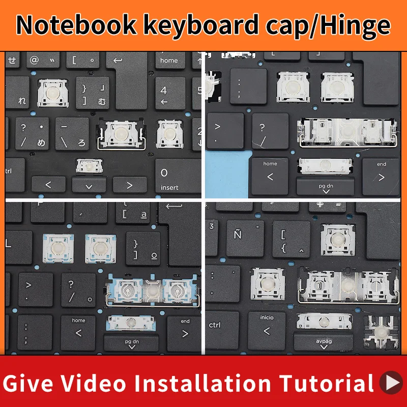 Ersatz-Tastenkappen-Tastenkappen-Scharnier für HP ProBook 450 G8 455 G8 455R G8 650 G8 Laptop-Tastatur