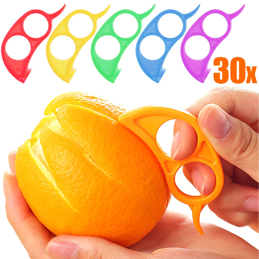 1-30Pcs Obst Orange Schäler Kreative Multifunktionale Zitrone Orangen Slicer Einfache Opener Zitrus Messer Hause Küche Obst Gadgets