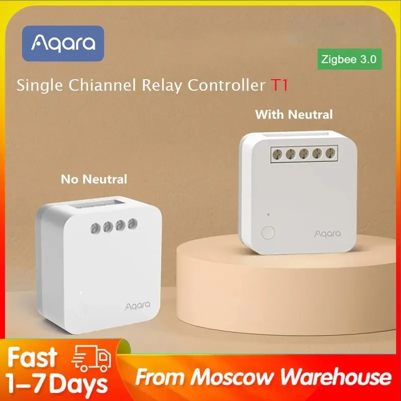 Aqara T1 Einzelrelais Keine Neutral Mit Neutralmodul Controller Schalter Zigbee 3.0 Timer Fernbedienung Für Aqara Home APP Image