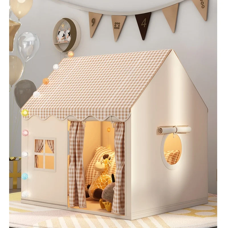 Kinderzelt Indoor Spielhaus Spiele im Freien Garten Tipi Prinzessin Schloss Klappbares Cubby Spielzeug Zelte Enfant Zimmer Haus Tipi Image