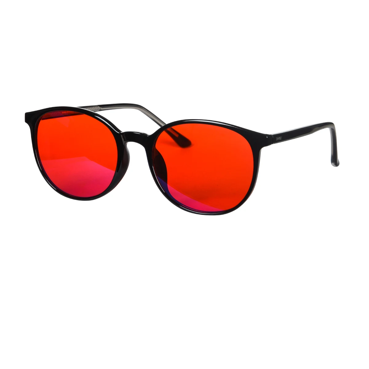 Rote Brille, rote blaue Lichtbrille für besseren Schlaf, blaues Licht blockierende Brille, orange Linsen, Tr90 Damenbrille SH2022