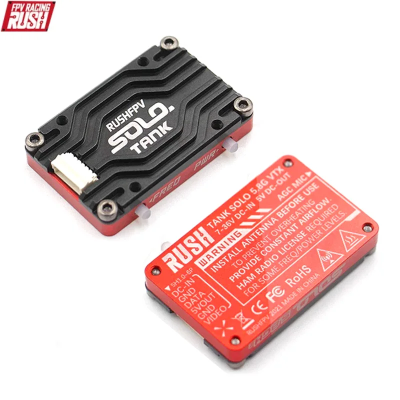 RUSH Solo Tank 5.8G VTX Video-Sender CNC-Gehäuse 1,6W Hochleistung Eingebautes Mikrofon Wärmeableitungsstruktur Für RC FPV Image
