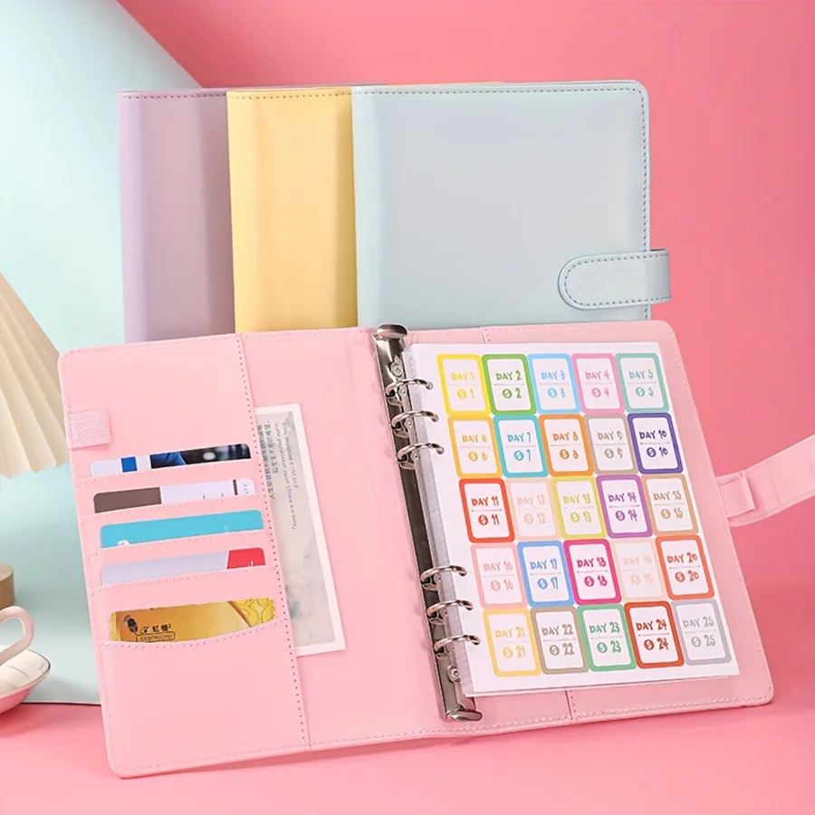 100 Umschlag Herausforderung Binder sparen Einsparungen Herausforderungen Lose blatt Binder Budget Binder mit Bargeld umschläge Geld Organizer-System Image