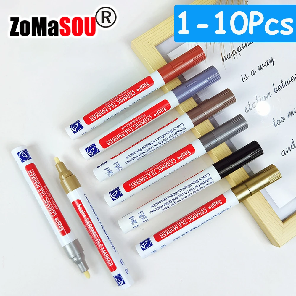 10 farben 1/2/4/10 Stücke Boden Fliesen Marker Stift Wand Mörtel Stift Wasserdicht für Keramik Küche Bad Naht Farbe Lücke Reparatur Werkzeuge