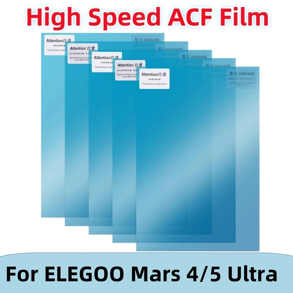 5 Stück 7 Zoll ACF Film 235x160mm Für ELEGOO Mars 5 Ultra Mars 4 Ultra Mars 4 0.3mm UV Harz 3D Drucker Freigabefolien ACF Blatt LCD SLA Image