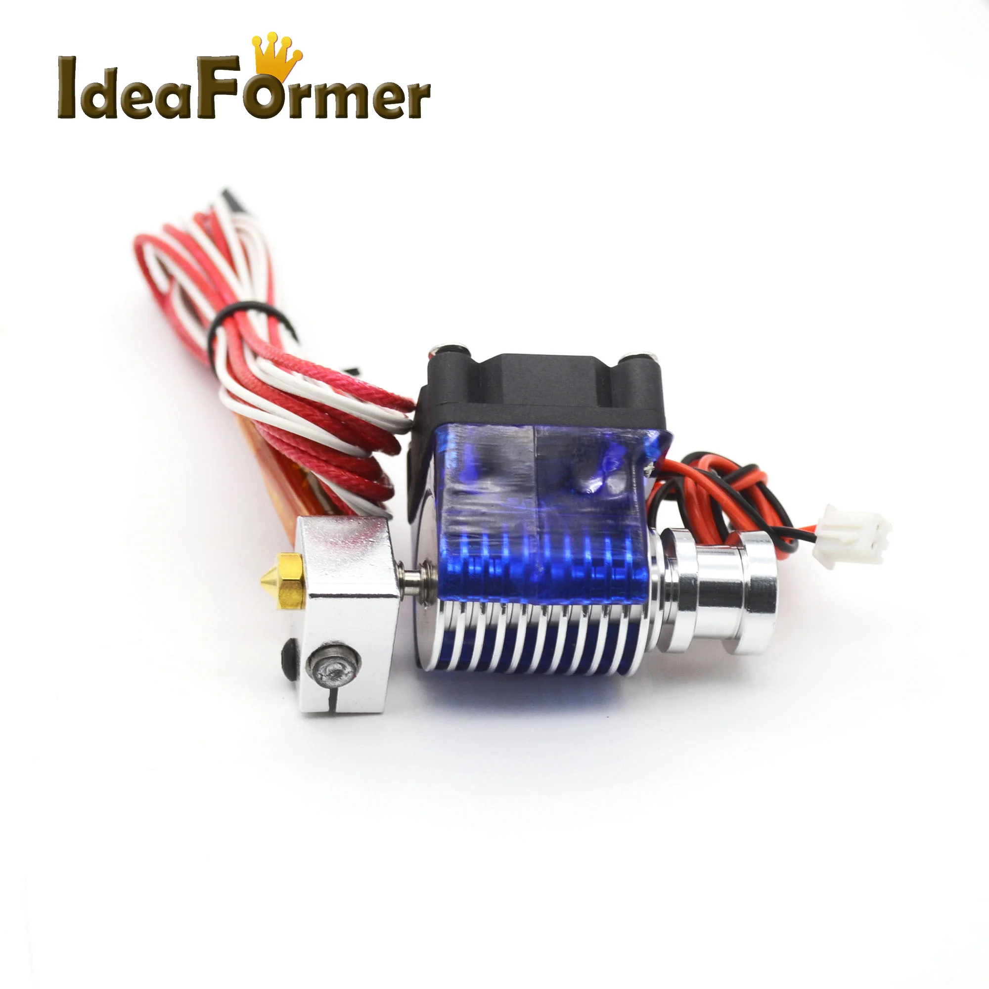 3D-Drucker V6 Wade Short Distance J-Kopf Hotend 12V/24V für 1,75/3,0mm Extruder mit 0,4mm Düse und Lüfter für RepRap Image
