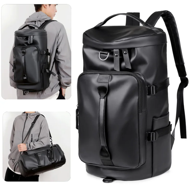 Mode Film Outdoor Reisetasche Tragbare Große Kapazität Trocken Und Nass Separate Sporttasche Leichte Einfache Doppel Zurück Gepäck Tasche