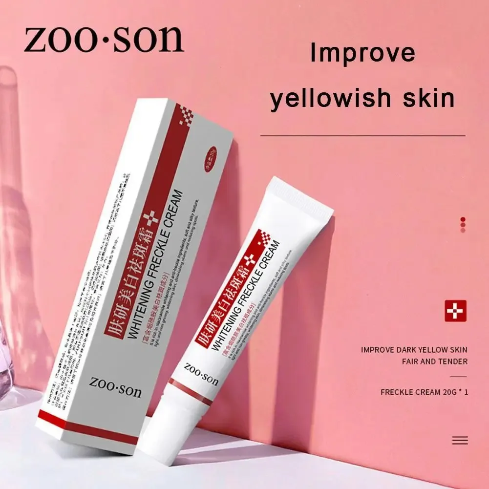 Aufhellende Sommersprossencreme, entfernt dunkle Flecken, Anti-Sommersprossen-Gesichtscremes, Niacinamid, verblasst Pigmentierung, Melasma, erhellt die Hautpflege, 20 g Image