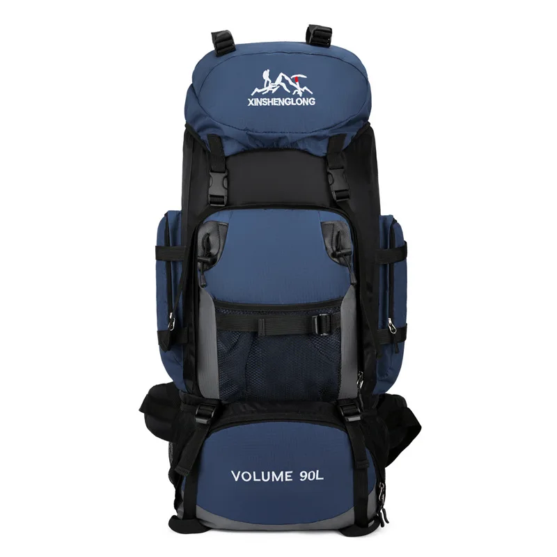 Große 90L Reisetasche Camping Rucksack Wandern Armee Klettern Taschen Bergsteigen Sporttasche Outdoor Schulter Rucksack Männer Frauen Image