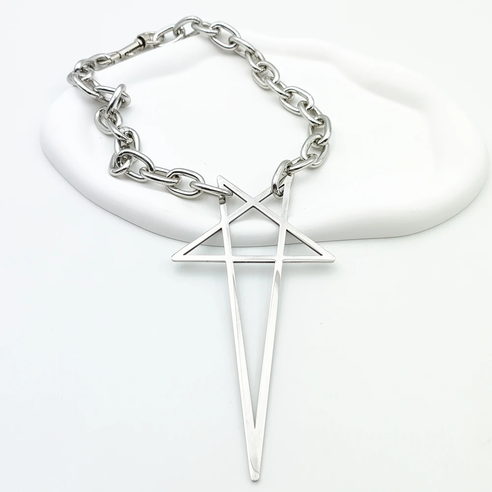 Punk Hip Hop Trend Kette Halsband Y2K Mode Unisex Erwachsene Gothic Star Charms Anhänger Halskette Schmuck Zubehör Geschenke