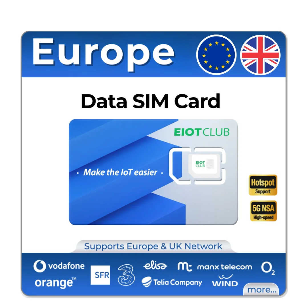 EIOTLCUB SIM Karte für Europa, 1GB, 5G/4G LTE Prepaid Daten SIM für 33 EU Länder, Reise SIM ohne Vertrag, Aufladbar, für Handys, Router, Tablets (Keine SMS, Nur Daten) Image