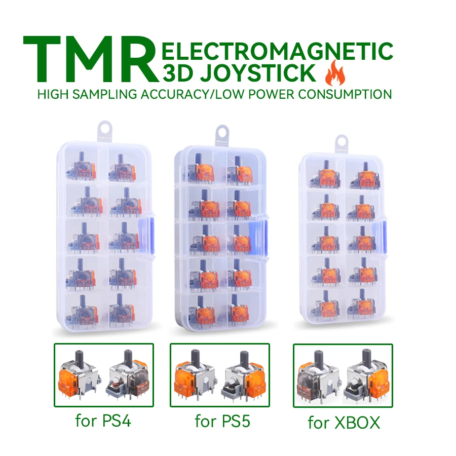 TMR Hall-Effekt Joystick 3D Analog-Stick Sensor Ersatz für PS5/PS4/Xbox Series X/S Controller Reparaturzubehör Image