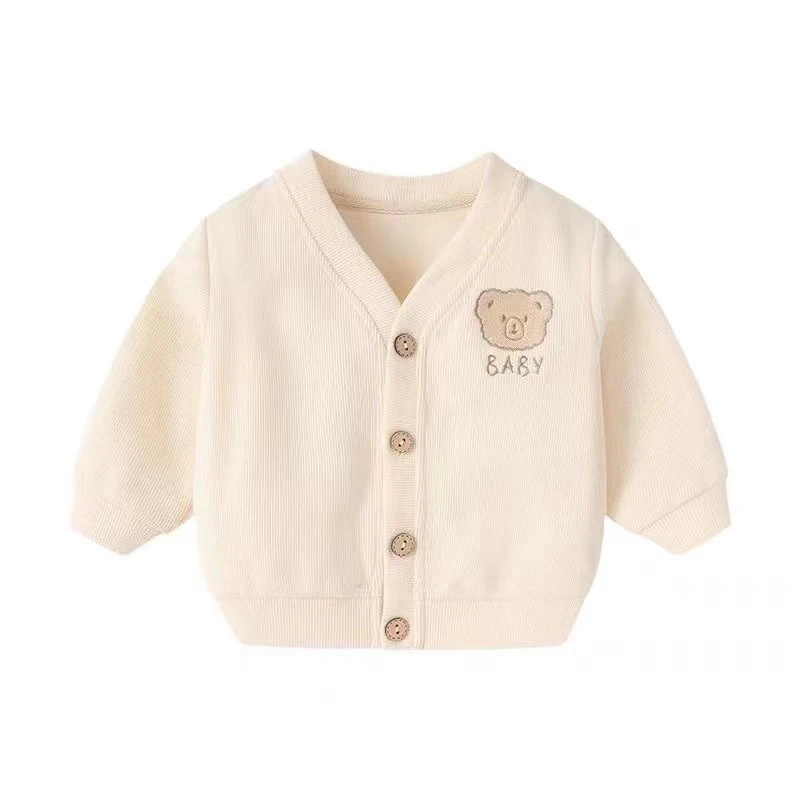 Herbst Winter Baby Strickjacke Pullover Cartoon Bär Lange Ärmeln Tops Kinder Kleidung Kinder Jacke Kleinkind Warme Mantel 3-24M Image