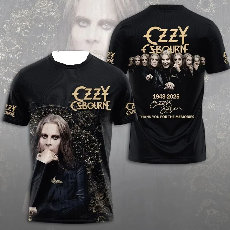 Herren T-Shirt Rock Band Ozzy Osborn 3D-Druck T-Shirt Top Damen Sport Großes Top T-Shirt Sommer T-Shirt Kleidung Album Image