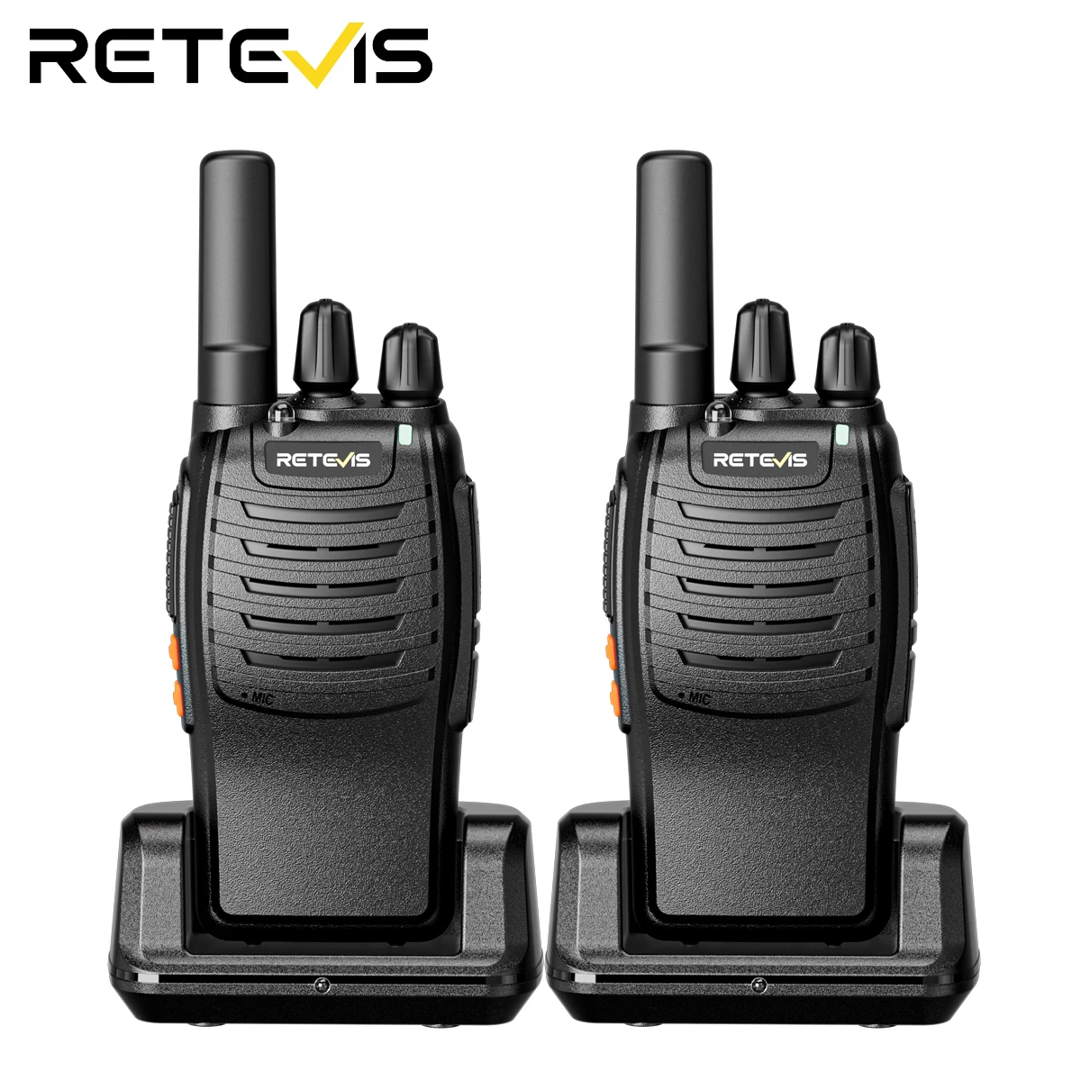 Retevis H777 2 Stück Walkie-Talkie, klare Klangqualität, tragbare Walkie-Talkies, große Reichweite, Typ-C, Zwei-Wege-Radio für Radfahren, Camping Image