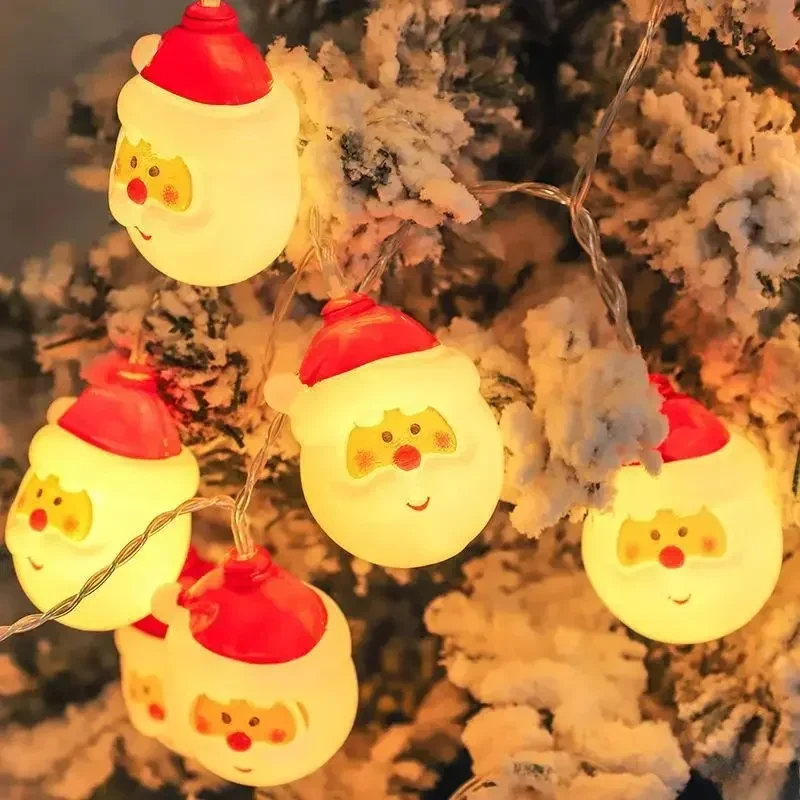 1,5 M10 LED Lichterketten Batterie Betrieben Santa Claus Fee Girlande Lampe Home Party Weihnachten Baum Dekor Weihnachten Hängen Ornament