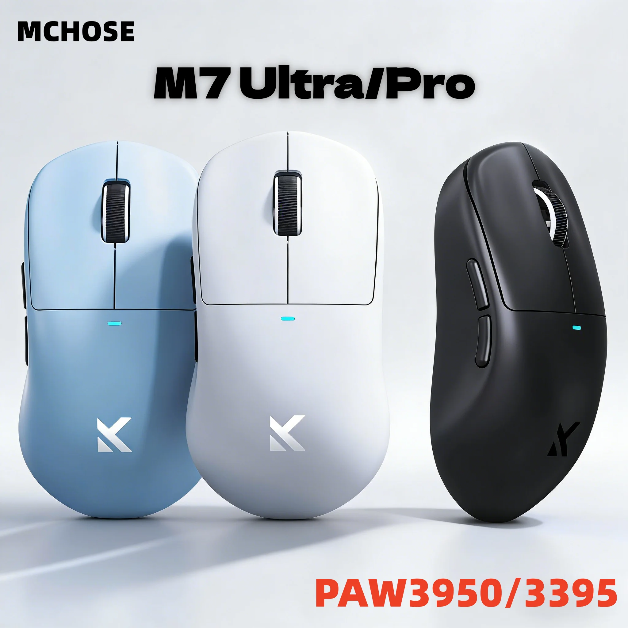 MCHOSE M7 Ultra/Pro PAW3950/PAW3395 Dual 8K Polling Rate 42000 DPI Maus Kabellose Gaming-Maus Großformatig 53g Leichtgewicht Büro Image