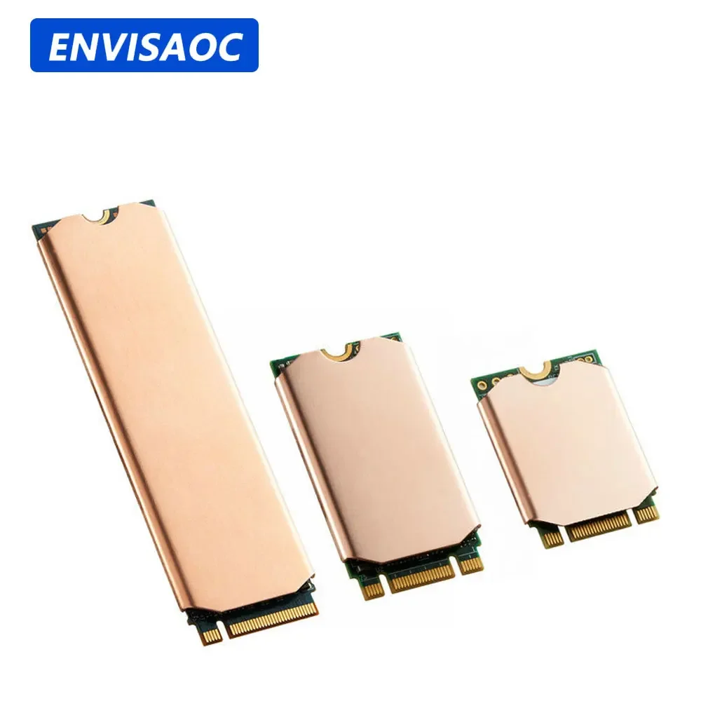 M.2 NVME 2280 2242 2230 SSD Kühlkörper Kupfer PS5 Kühler Solid State Laufwerke Kühler Silikon Für Laptop PC M2 2280 NGFF PCI-E SSD Image