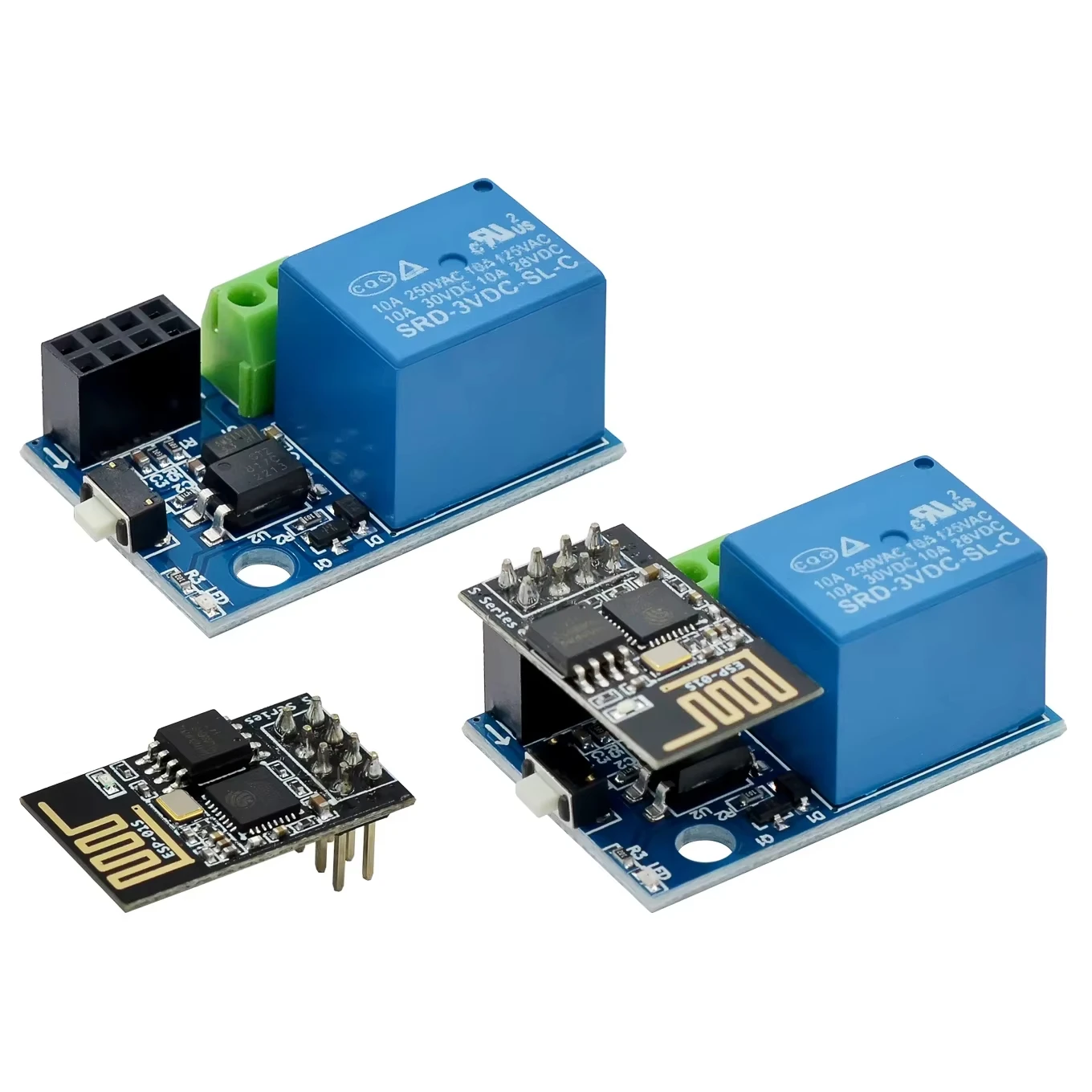 ESP8266 ESP-01S 5V WLAN-Relaismodul für Smart Home Fernsteuerung, Kompatibel mit Arduino und Smartphone-App, ESP01S Drahtloses WLAN-Modul Image