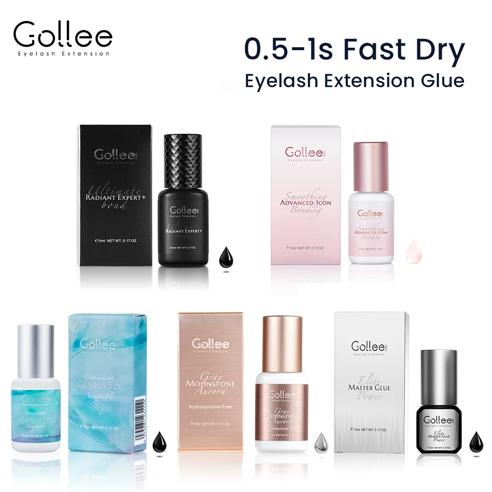 Gollee-Kleber für Wimpern, 0,5 s Wimpernverlängerung, professioneller Wimpernkleber, wasserfestes Wimpernzubehör für den Salon, Wimpernkleber Image