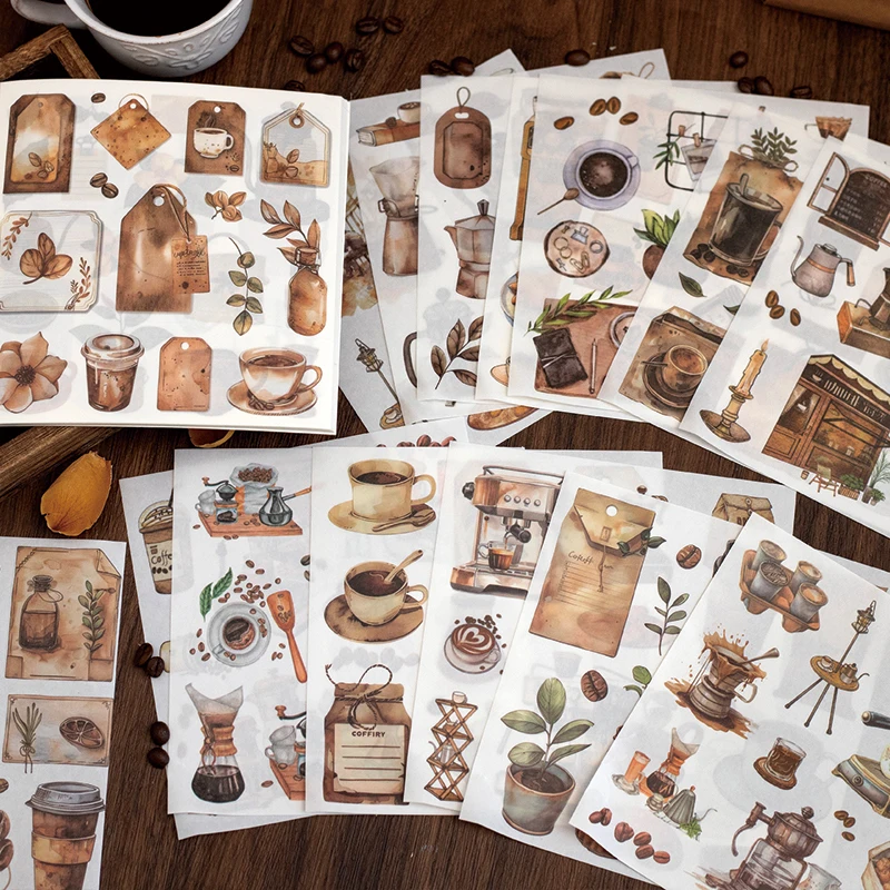 Journal GO 50 Stück/Lot „A Taste in The World“, Vintage-Aufkleber, Collage, Scrapbooking, Aufkleber, kreatives DIY-Tagebuch, Schreibwaren-Etikett Image