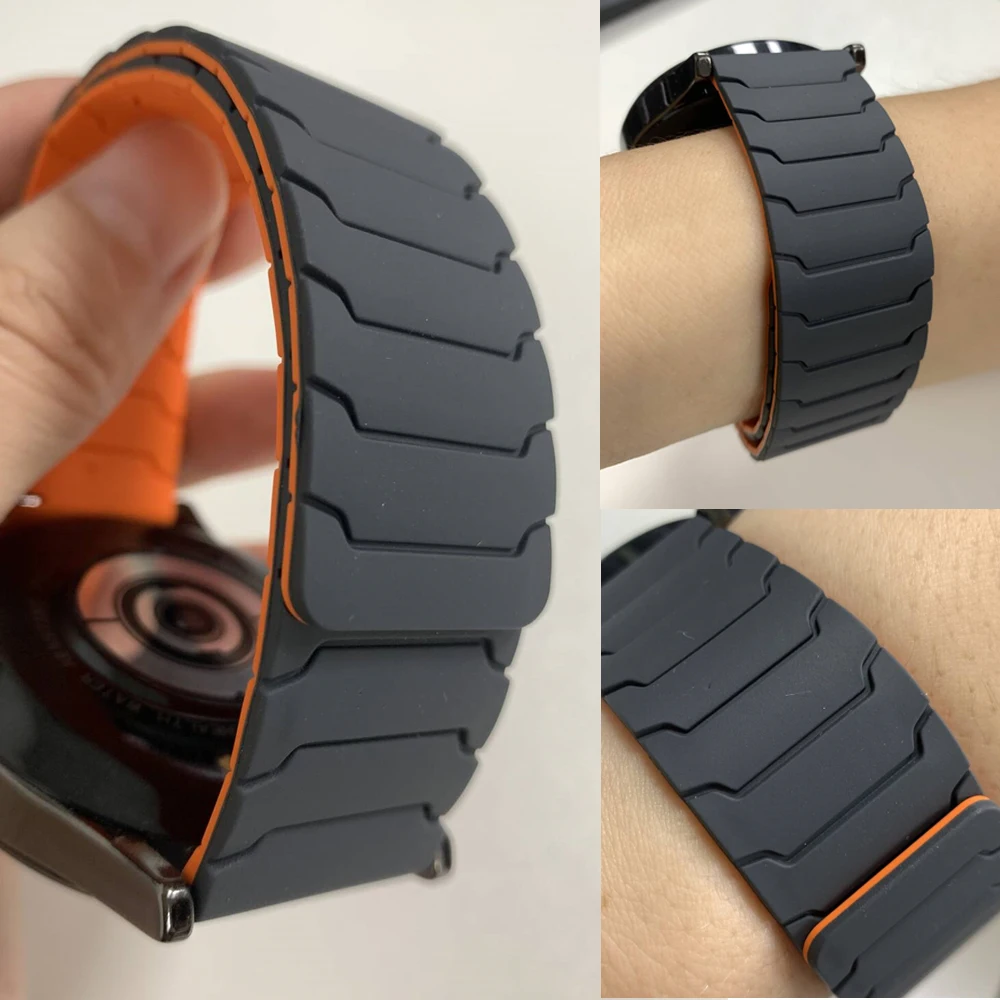 20/22 mm Magnetarmband für Huami AMAZFIT BIP 6 5 UNITY Silikon-Schlaufenband GTR 4/3/3 Pro 2e GTS 4 mini 3 BALANCE Sportarmband Image