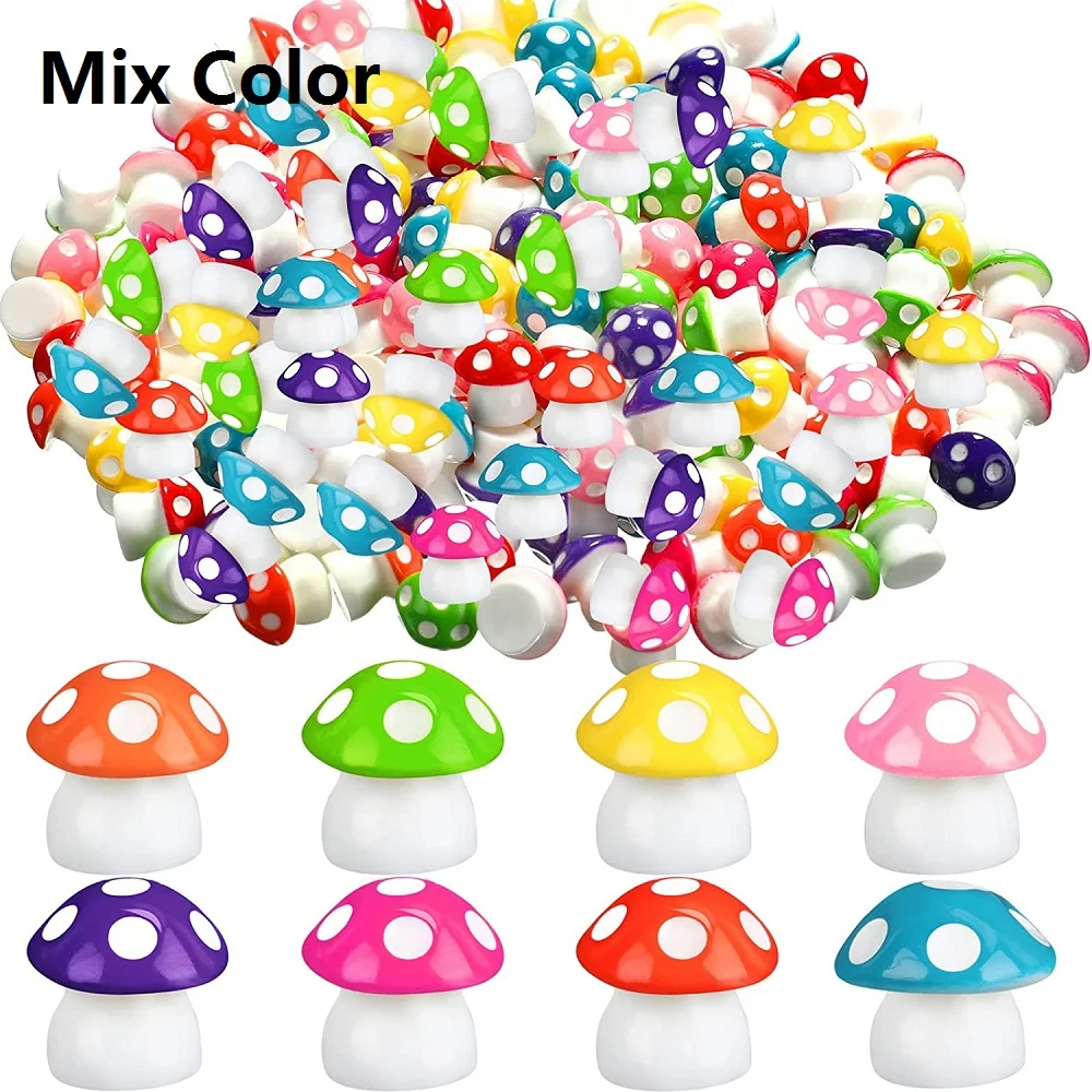 50 Stücke Harz Mini Pilz Figuren Gnome Winzige Pilze Miniatur Für Micro Landschaft DIY Fee Garten Terrarium handwerk Dekor Image