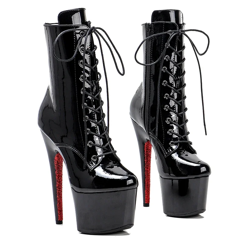 Leecabe Patent PU Obermaterial 7 Zoll/17 cm Absätze Pole Dance Schuhe High Heel Stripper Heel Pole Dance Schuhe