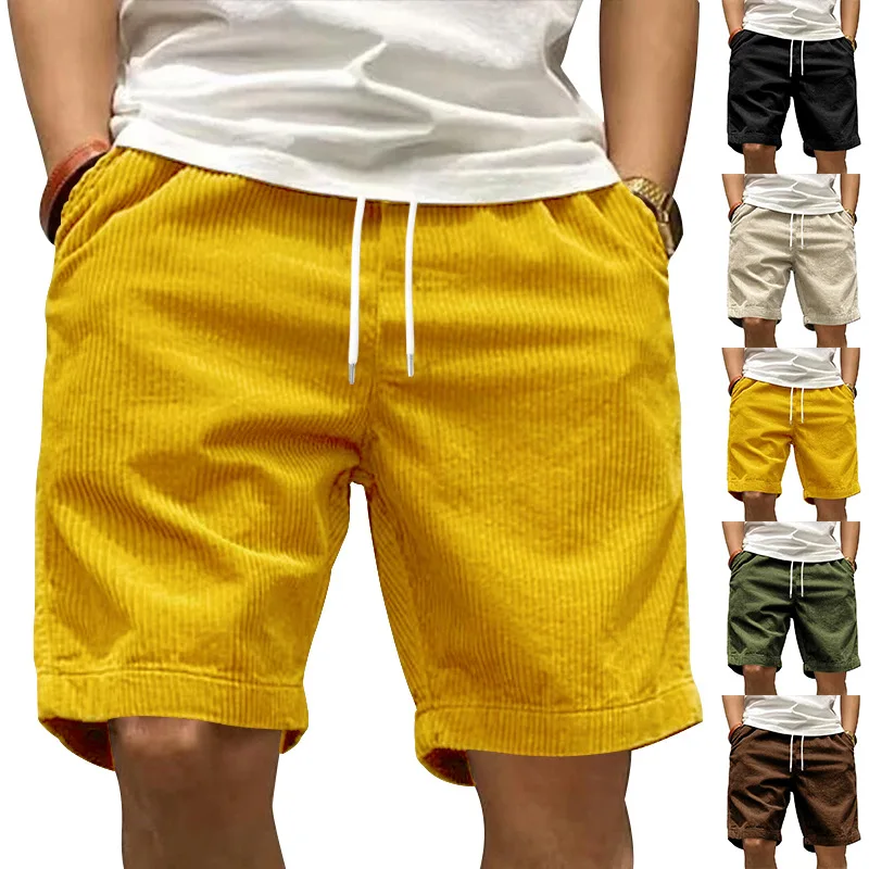 2024 Amerikanische Hochleistungs-Arbeitsshorts für den Sommer, trendige Retro-Cord-Modemarke für Herren, Freizeitshorts Image