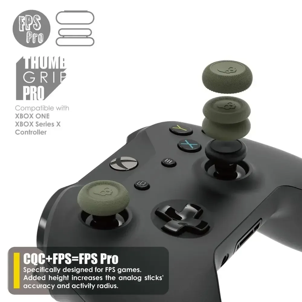 Skull & Co. Joystick-Kappen-Daumengriff-Set FPS CQC Thumbstick-Abdeckung für Xbox Series X/S Gamepad und Xbox One Gaming Controller Image