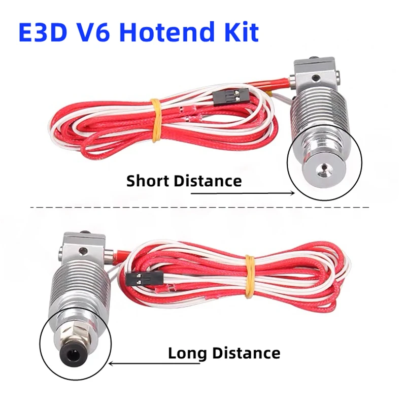 E3D V6 Hotend Kit 12V 24V 0,4MM Düse J-Kopf Für 1,75mm Filament Bowden/Wade Extruder Kurzstrecken/Langstrecken V5 V6 Hotend Kit Image