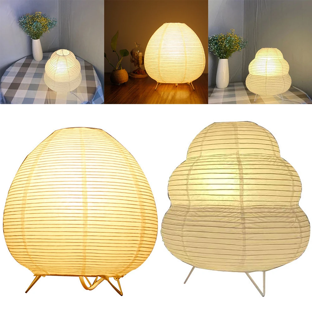 Laterne LED Tischlampe Reispapier Desktop dekorative Laterne Licht handgemachte einfache LED-Beleuchtung Lampe für Wohnzimmer Schlafzimmer