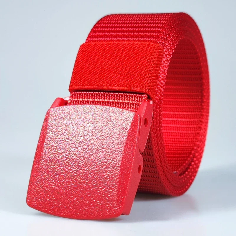 Rot Automatische Schnalle Nylon Taktische Männer Gürtel Taille Leinwand Gürtel Outdoor Strap Reise Jeans Gürtel für Frauen Weiß Schwarz Bule Gürtel Image